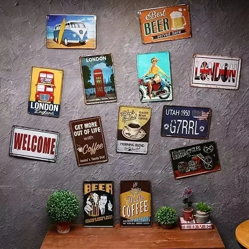 20x30 cm, vintage metalen post - Vintage Collectible Posters recensie en prijs