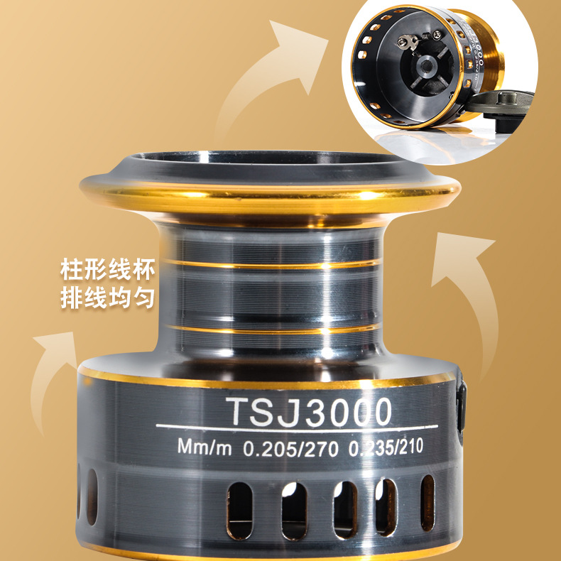 TSJ Metalen Spinning Visreel S - Developing Tank Reel recensie en prijs