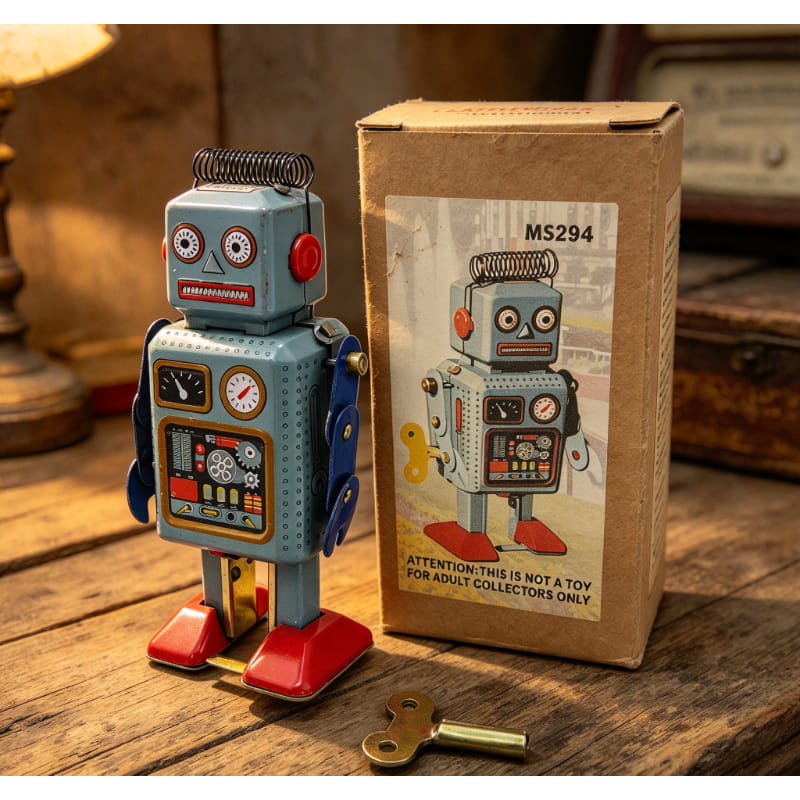 Vintage MS294 Tin Wind-Up Robo - Vintage Collectibles Store recensie en prijs