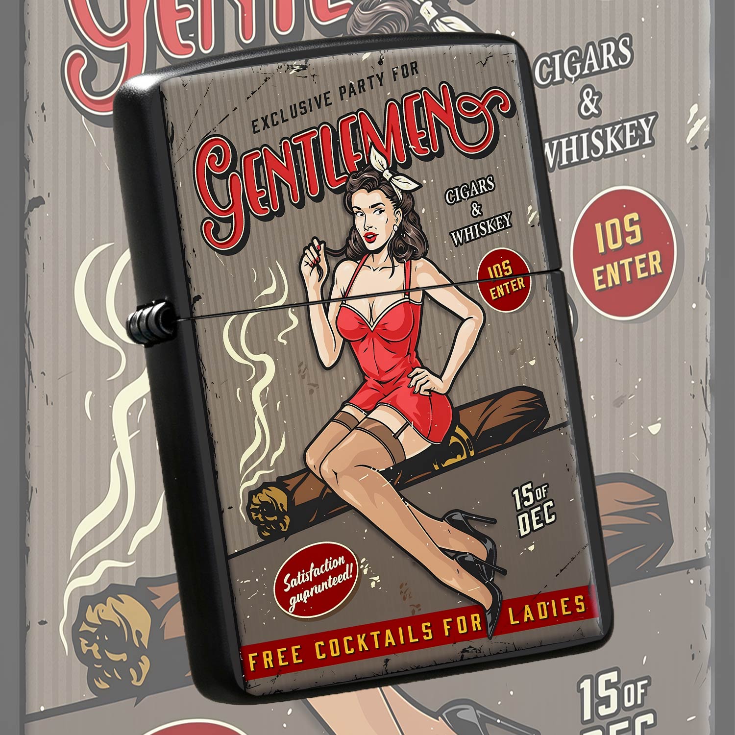 Vintage herenfeest, pin-upmeis - Vintage Collectible Posters recensie en prijs